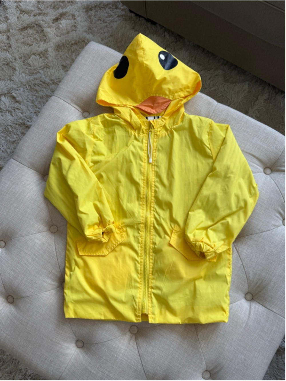 Kids Yellow Duck Raincoat 5T
